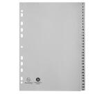 Intercalaires imprimés numériques PP recyclé gris - 31 positions - A4 - Gris