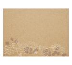 Barquette de 400 sets de table papier gaufré recyclé 80g/m2, Kraft Fleuri - Format 30x40cm - Floral