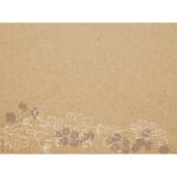 Barquette de 400 sets de table papier gaufré recyclé 80g/m2, Kraft Fleuri - Format 30x40cm - Floral