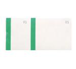 Bloc vendeur à bande couleur 100 feuillets double numérotage - 6 ,6 x 13,5 cm