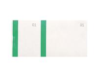 Bloc vendeur à bande couleur 100 feuillets double numérotage - Format 6 ,6x13,5 cm - Vert
