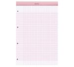 Rhodia gehefteter Block, COULEURS N°20 A4+/21x31,8 cm, 4-fach gelocht, 80 Blatt Seyès/französische Lineatur 80g, mikroperforiert - Rosa