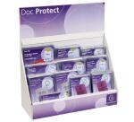 Présentoir complet avec différents formats d'étuis de protection - Cristal