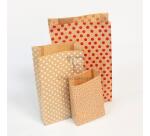 Sach. x50 poch. Kraft,11x21+5cm coeur - Kraft