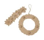 Couronne de fleurs 2x29x29cm - Kraft