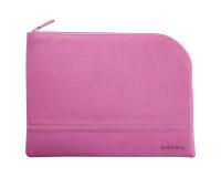 Rhodiarama pochette zippée en simili cuir - taille L (21x28 cm) - Lilas