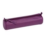 CUIR TEINTE Trousse ronde Ø5,5x22 cm - Assorti foncé