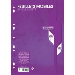 Feuillets mobiles sous film 7000 A4 200 pages perforées petits carreaux 90 g