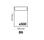 Boite de 500 Pochettes Kraft Adour Brun B6-120x176 mm - Auto-Adhésives - 90g/m2 - Brun