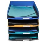 Set de 4 Corbeilles à courrier Combo Styli Neo Deco - Couleurs assorties