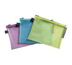 Pochette à fermeture éclaire en plastique souple Pop'N Co - Couleurs assorties