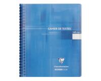 Cahier de textes reliure intégrale Koverbook 17x22cm 148 pages grands carreaux couverture polypropylène transparent - Assortis