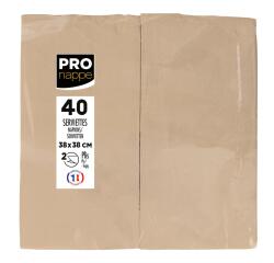 Pack of 40 Micro-Embossed 1/8 Wadded Napkings, 38x38cm.