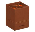 Rhodiarama pot à crayons simili cuir italien 8x8x11 cm - Cuivre