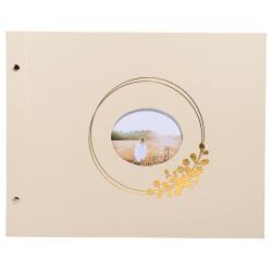 Ring flower 40 White Pages Screw back Photo Album