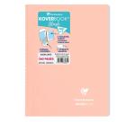 Cahier reliure intégrale enveloppante Koverbook Blush A4 160 pages grands carreaux couverture polypropylène opaque bicolore - Assortis