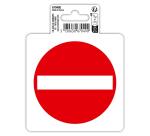 Panneau PVC adhésif antidérapant Sens interdit 10 cm - Rouge