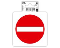 Adhesive vinyl pictogram Direction prohibited 10 cm - Red