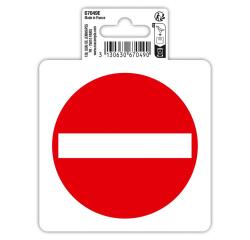 Adhesive vinyl pictogram Direction prohibited 10 cm - Red