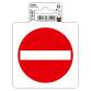 Panneau PVC adhésif antidérapant Sens interdit 10 cm - Rouge