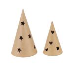 Bougeoir sapin avec coeurs - Kraft