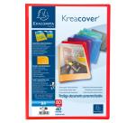 Protège-documents en polypropylène semi rigide Kreacover® Opaque 80 vues - A4 - Couleurs assorties