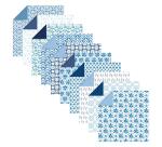 ORIGAMI, Pochette de 60 feuilles 70g/m2 au format 15x15cm - Shibori floral - Multicolore