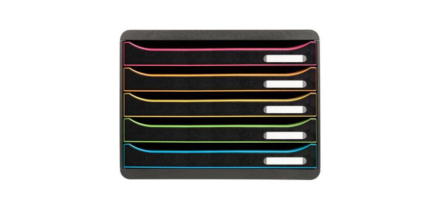 Module de classement Big Box Plus horizon 5 tiroirs Glossy