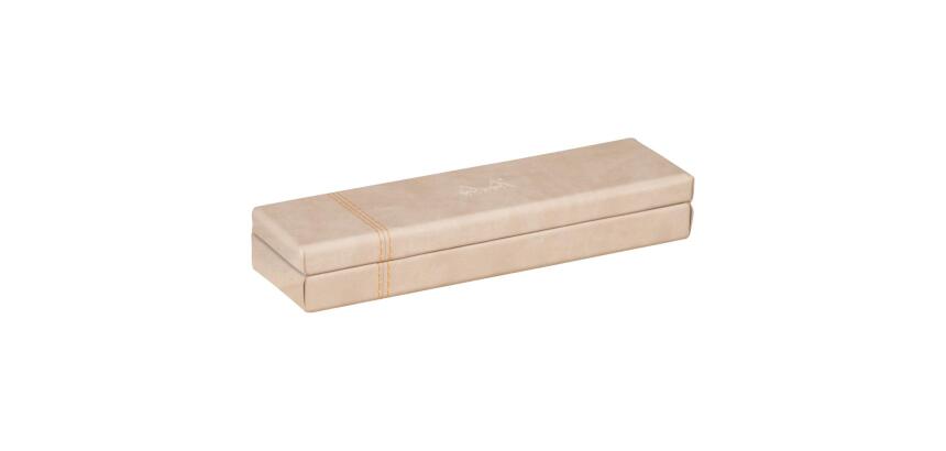 Rhodiarama plumier simili cuir italien 21x5,5x3 cm - Beige