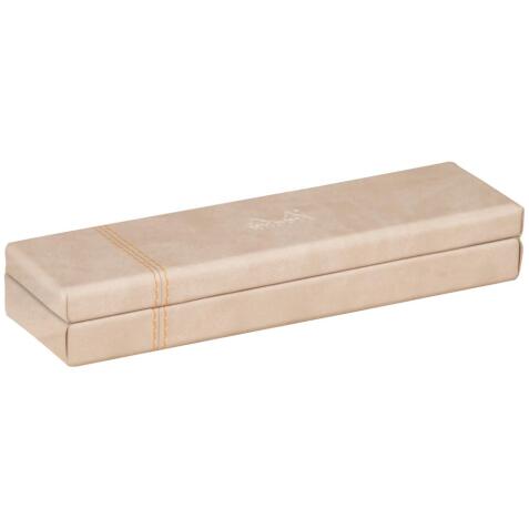 Rhodiarama plumier simili cuir italien 21x5,5x3 cm - Beige