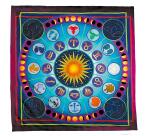 Carré 100% soie - 90x90cm Zodiac - Blanc