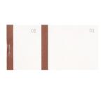 Nummerboekjes met 100 blad met dubbele nummering en gekleurde band - 6 ,6x13,5cm