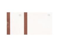 Bloc vendeur à bande couleur 100 feuillets double numérotage - 6 ,6 x 13,5 cm