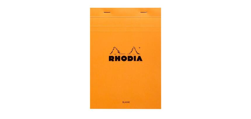 Bloc agrafé Rhodia N°16 14,8x21 cm 80 feuillets uni 80g - Orange