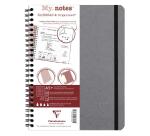 My.Notes Age Bag carnet reliure intégrale à marges détachables A5+ 120 pages détachables ligné + cadre en-tête - Gris
