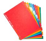 Separadores Cartulina lustrada 225 g/m 2 pestañas colores plastifi cadas - Multicolor