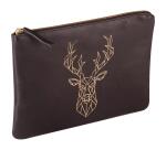 BLACK FOREST Pochette universelle 27x19 cm, Cerf - Noir et doré
