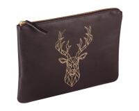 BLACK FOREST Pochette universelle 27x19 cm, Cerf - Noir et doré