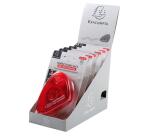 Adhesivo reposicionable de doble cara (expositor de 6) 10x7 cm - Rollo de 15 m - Frambuesa