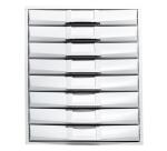 Module de classement The Sytem 8 Office 8 tiroirs - Gris lumière