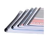 Canutillos para encuadernar Caja de 50 - Grosor: 25mm - Capacidad: 150-210 - Negro