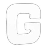 Petite lettre G 12cm - Blanc