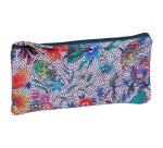 Céleste CUIR Trousse plate 22x11 cm Mutlicolores