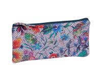 Céleste CUIR Trousse plate 22x11 cm Mutlicolores