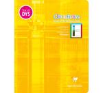 Cahier d'écriture piqué spécial Dys 17x22 cm 48 pages cadre et lignes 4 couleurs Interligne 5 mm - Assortis