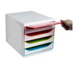 Módulo individual BIG-BOX para documentos A4 + con 4 cajones, ultra-rígido y con stop de seguridad y con stop de seguridad - Black Office