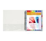 Carpeta Exacompta 4 anillas mixtas 20mm forrada 3 bolsillos exteriores Krea Cover - A4 maxi - Blanco