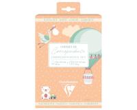 SET DE CORRESPONDANCE THÉMATIQUE, 8 enveloppes Pollen C6 (114x162mm) 120g + 8 cartes pliées 110x155m 185g, Naissance