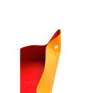 Rhodiarama vide-poche réversible simili cuir italien 12x12x4,5 cm - Coquelicot