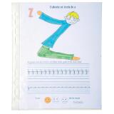 Sachet de 10 pochettes perforées polypropylène grainé format écolier - 17x22cm - Cristal